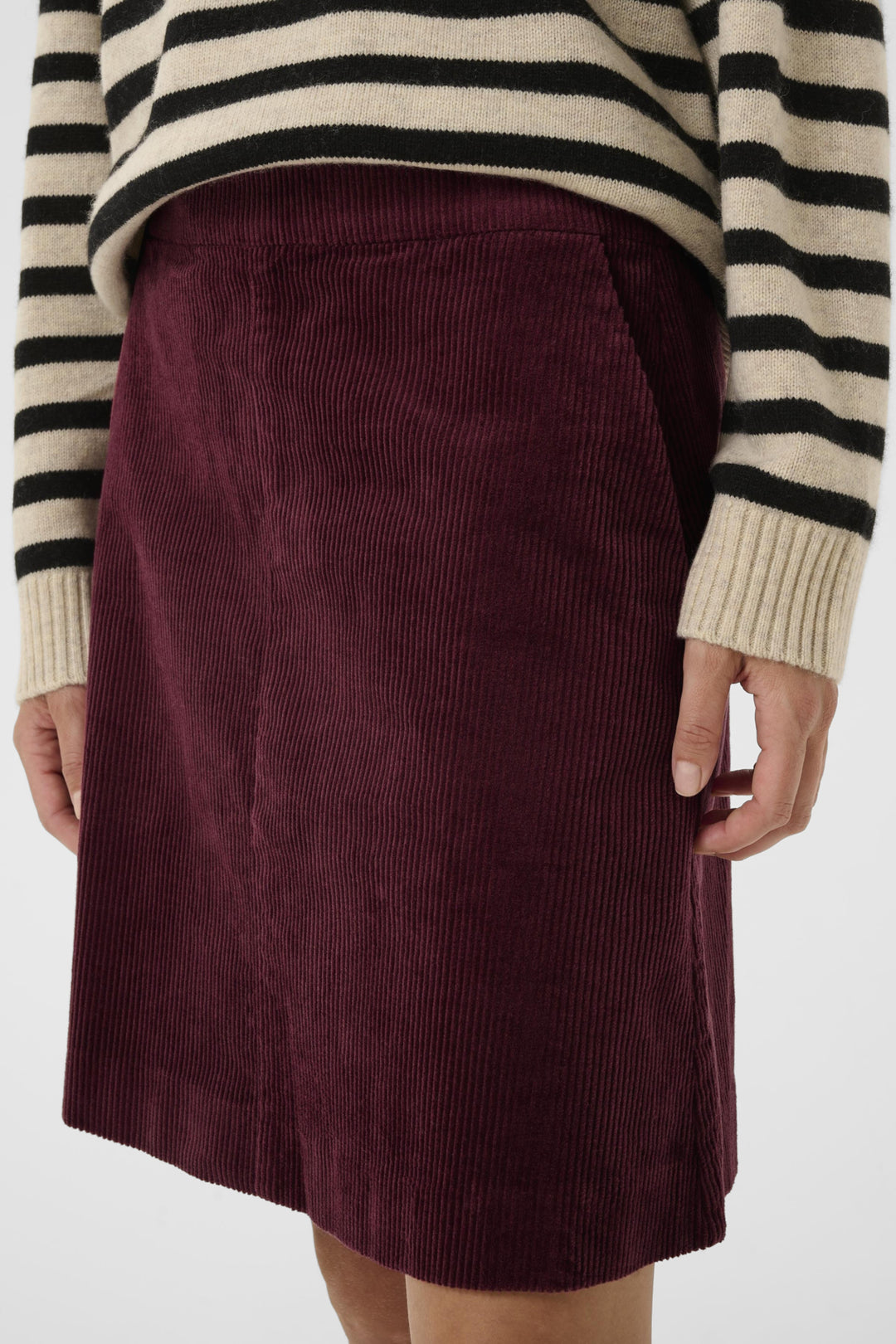 Jupe courte en corduroy avec poches Lings