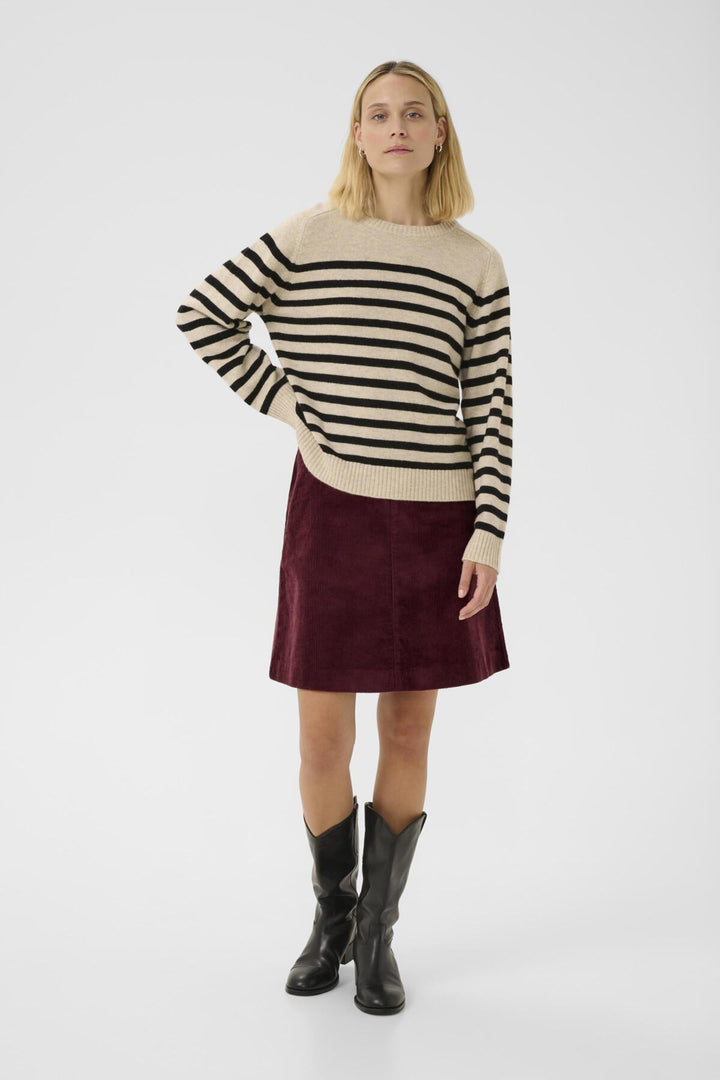 Jupe courte en corduroy avec poches Lings