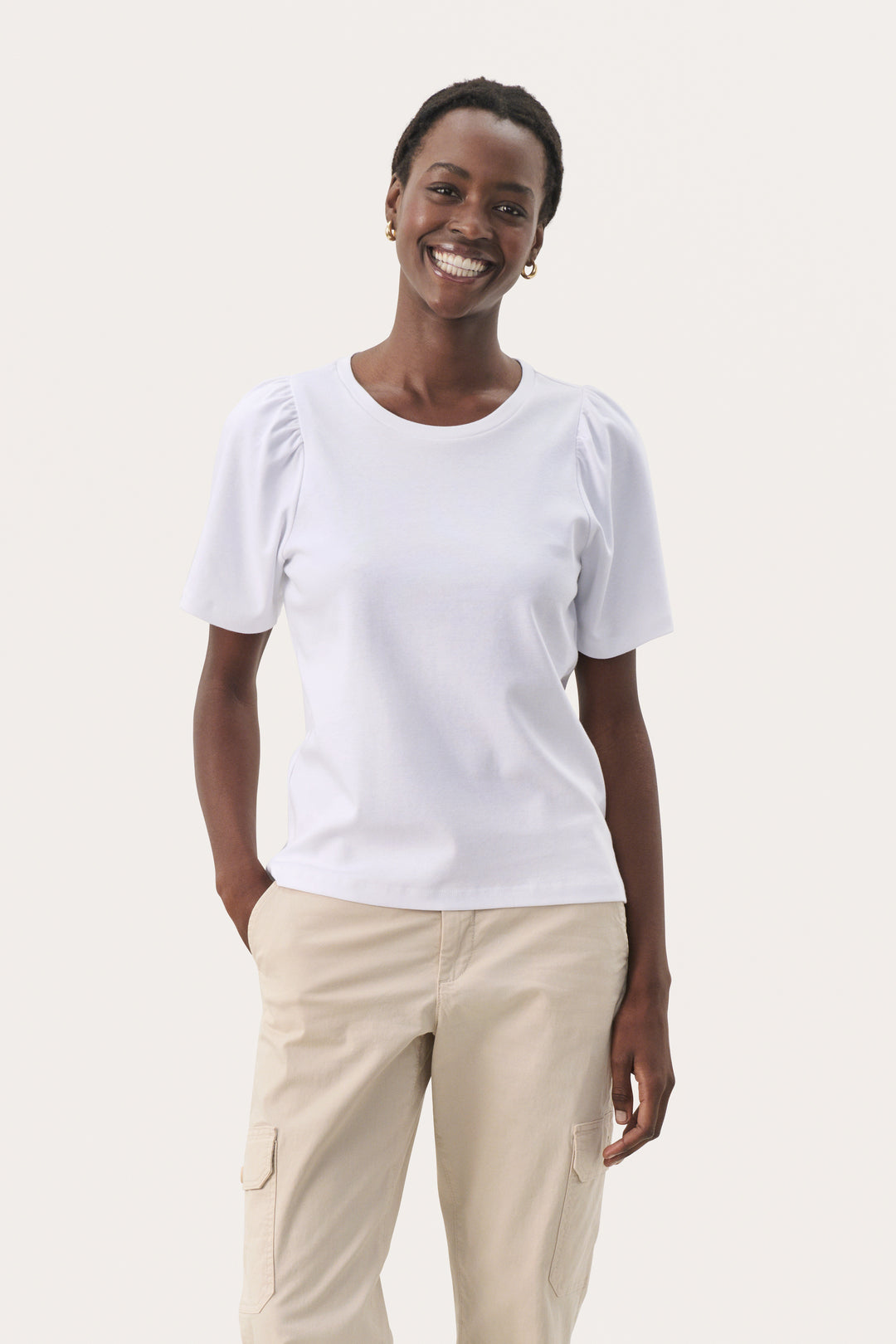 T-shirt à manches froncées Imalea