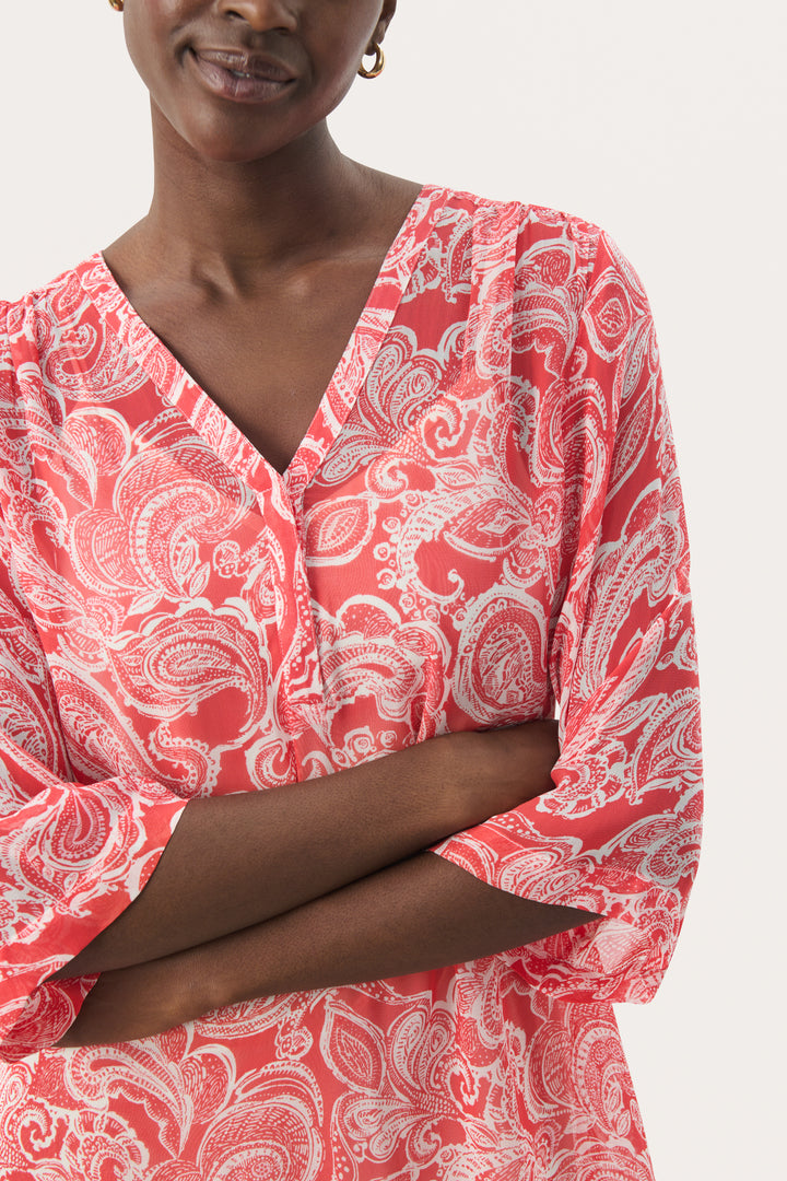 Robe longue avec imprimé paisley Berit