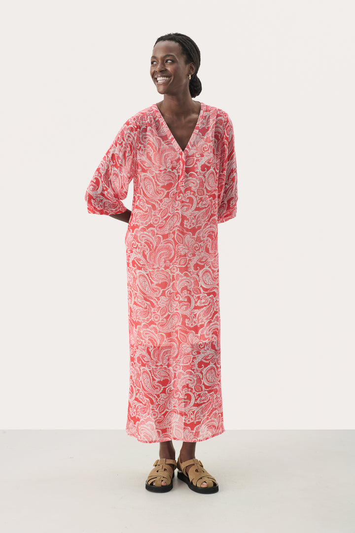 Robe longue avec imprimé paisley Berit