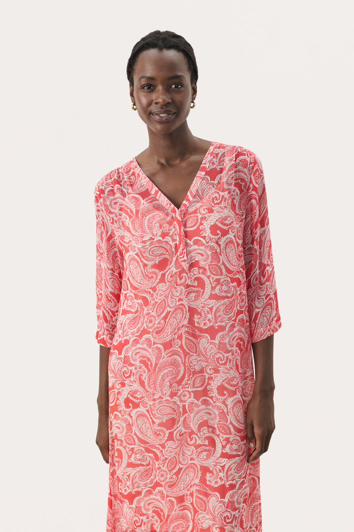 Robe longue avec imprimé paisley Berit