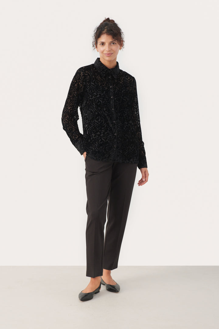 Blouse de velours dévoré