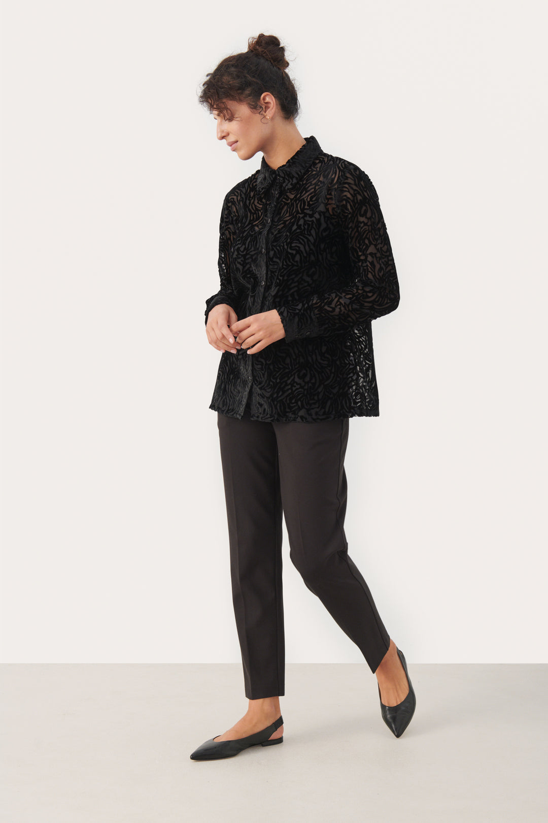 Blouse de velours dévoré