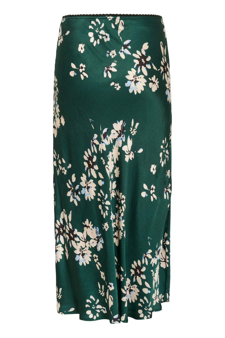 Jupe soyeuse longue avec imprimé floral Laurina