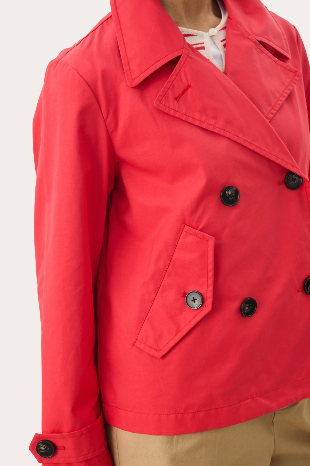 Manteau trench imperméable Nelli - Rouge