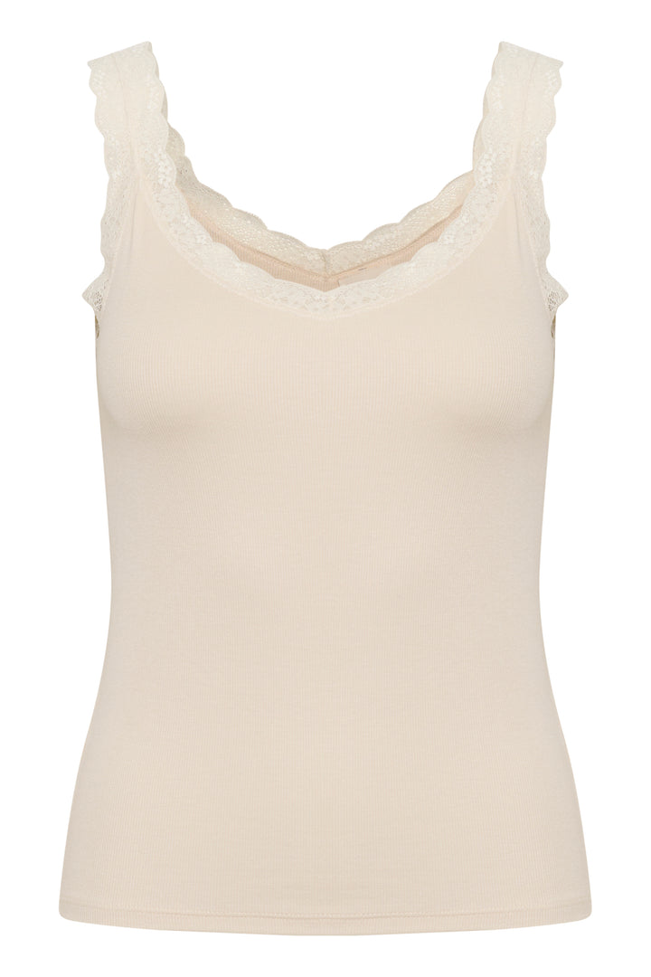 Camisole ajustée avec col en dentelle Jelona