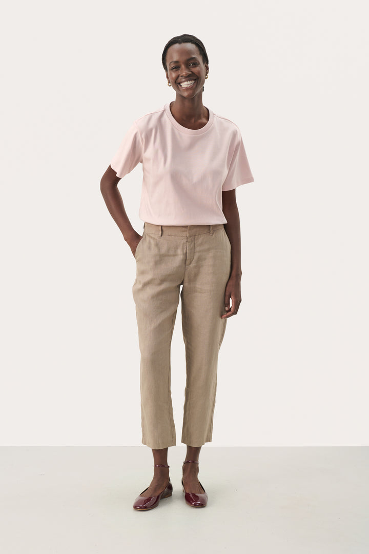 Pantalon en lin droit et court Soffe