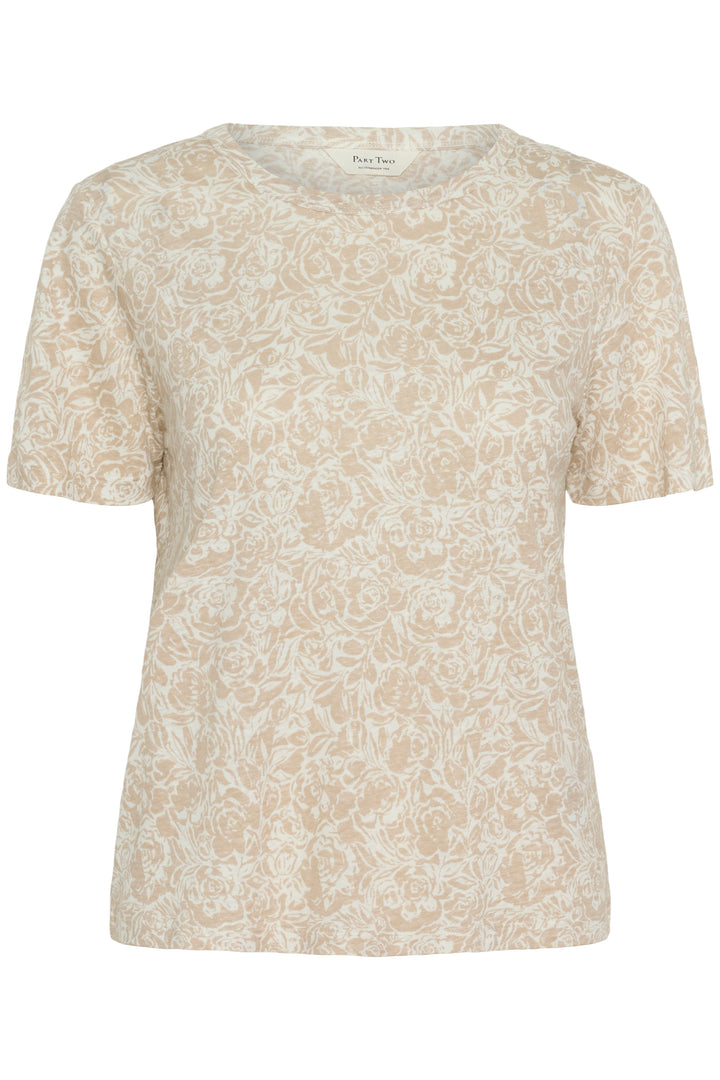T-shirt en lin avec imprimé floral Nacima
