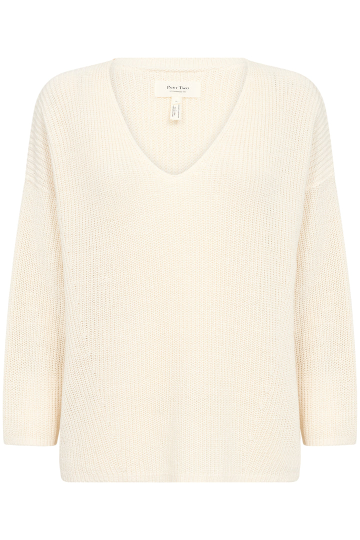 Pull en lin et coton à manches 7/8 Etrona