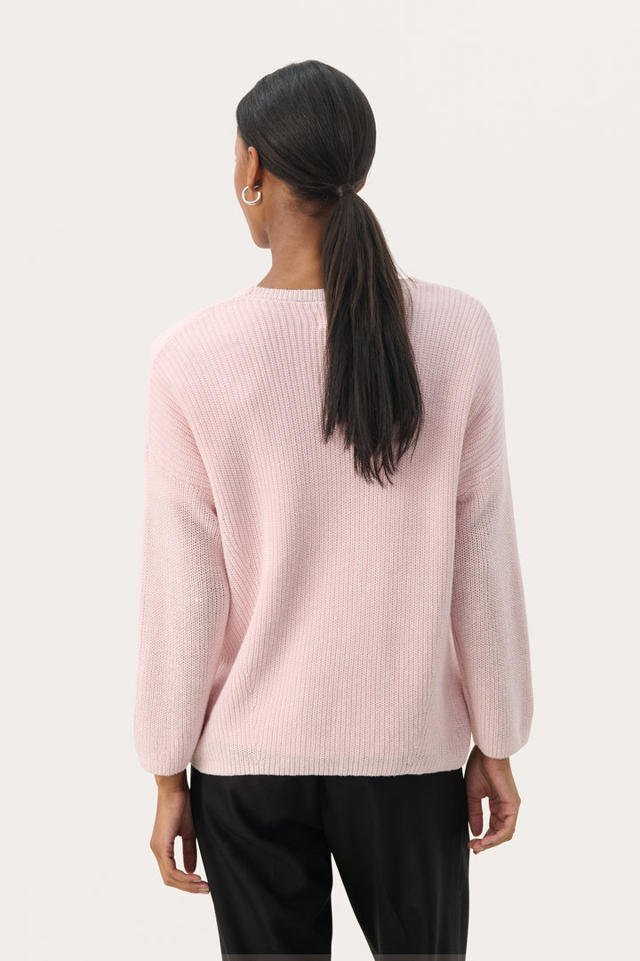Pull en lin et coton à manches 7/8 Etrona