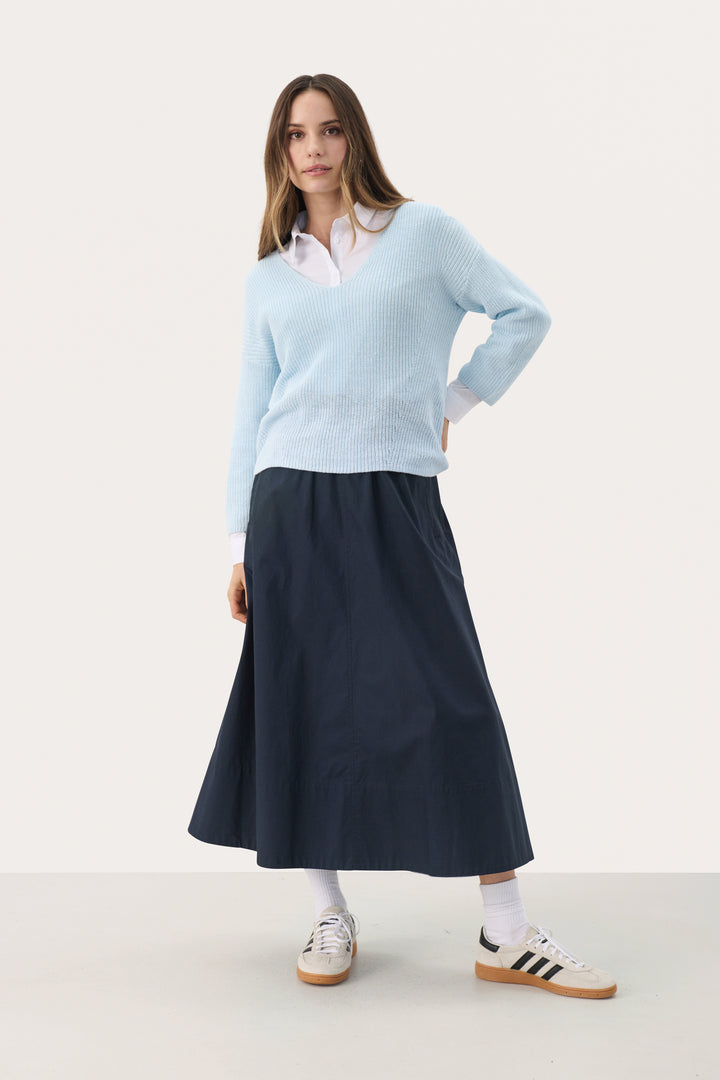 Pull en lin et coton à manches 7/8 Etrona
