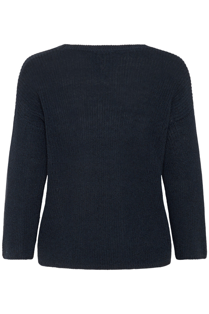 Pull en lin et coton à manches 7/8 Etrona