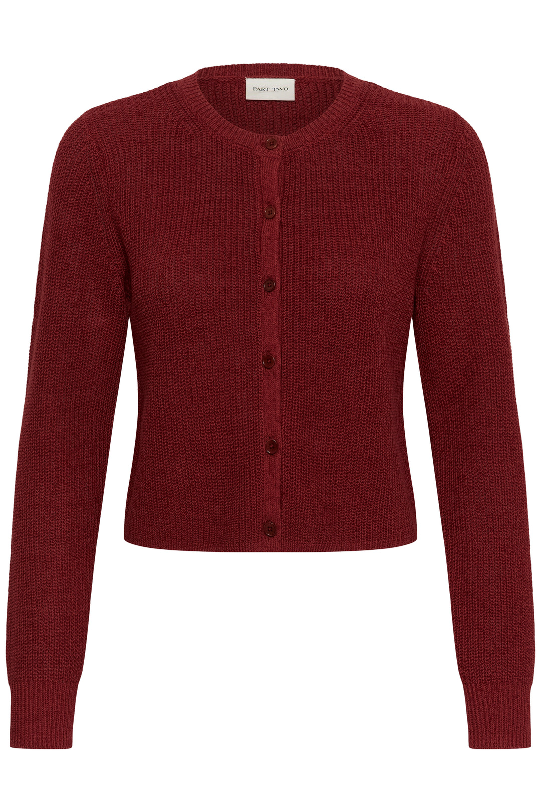Cardigan court Gigia en lin et coton texturé