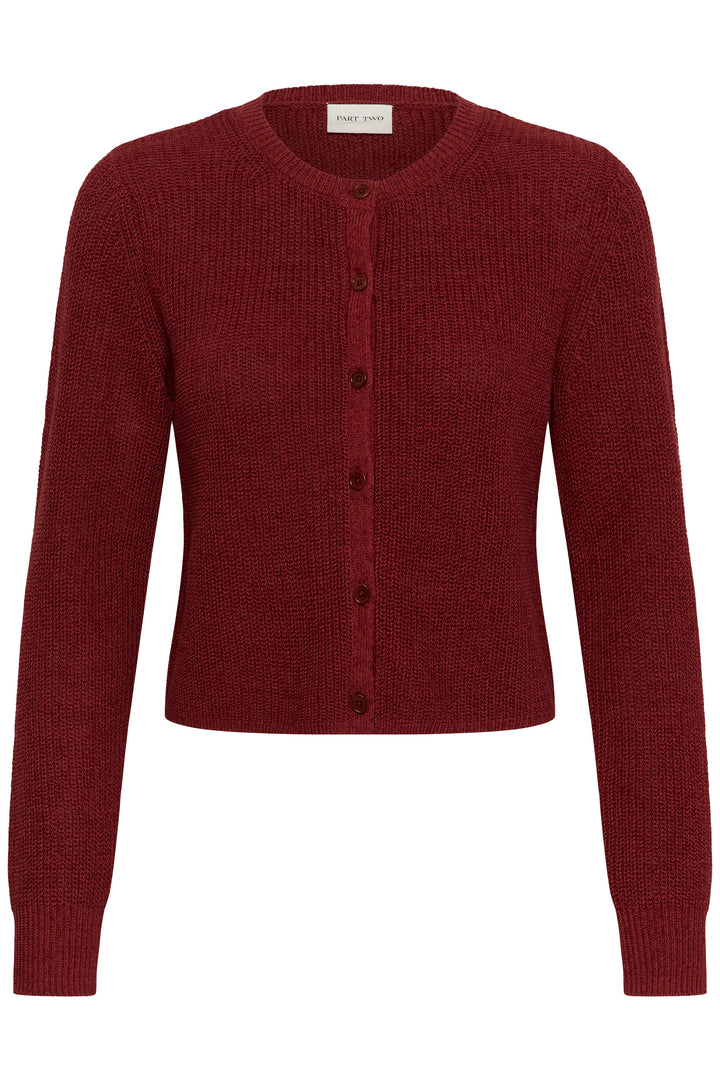 Cardigan court Gigia en lin et coton texturé