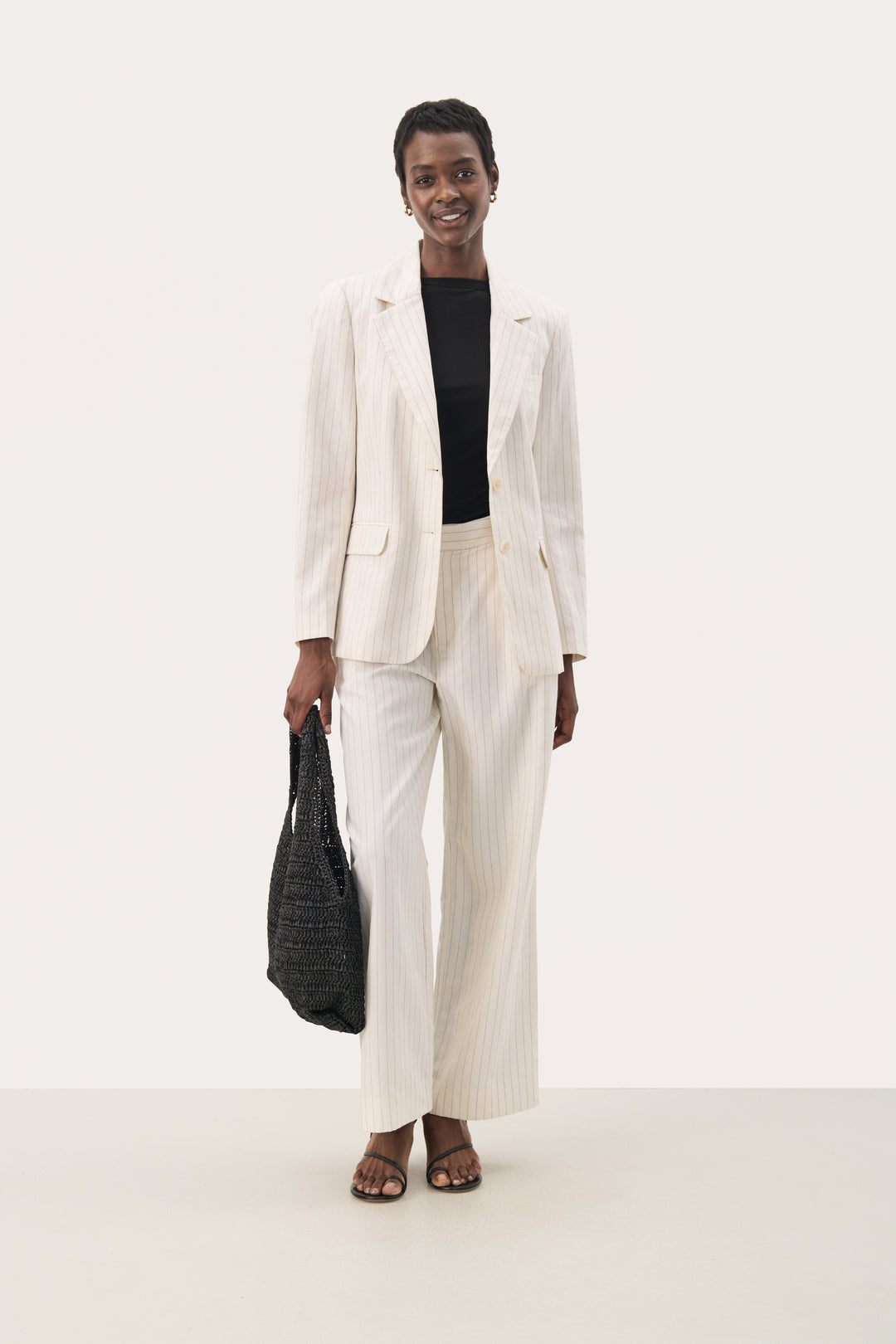 Pantalon ample avec rayures fines Rabia