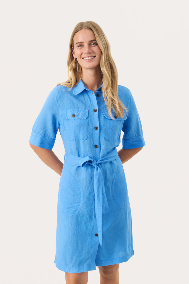 Robe chemise à ceinture Raili