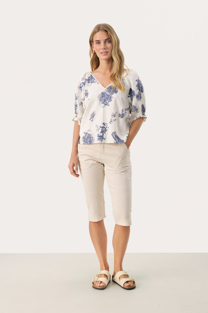 Blouse imprimée à manches bouffantes Rosalyn