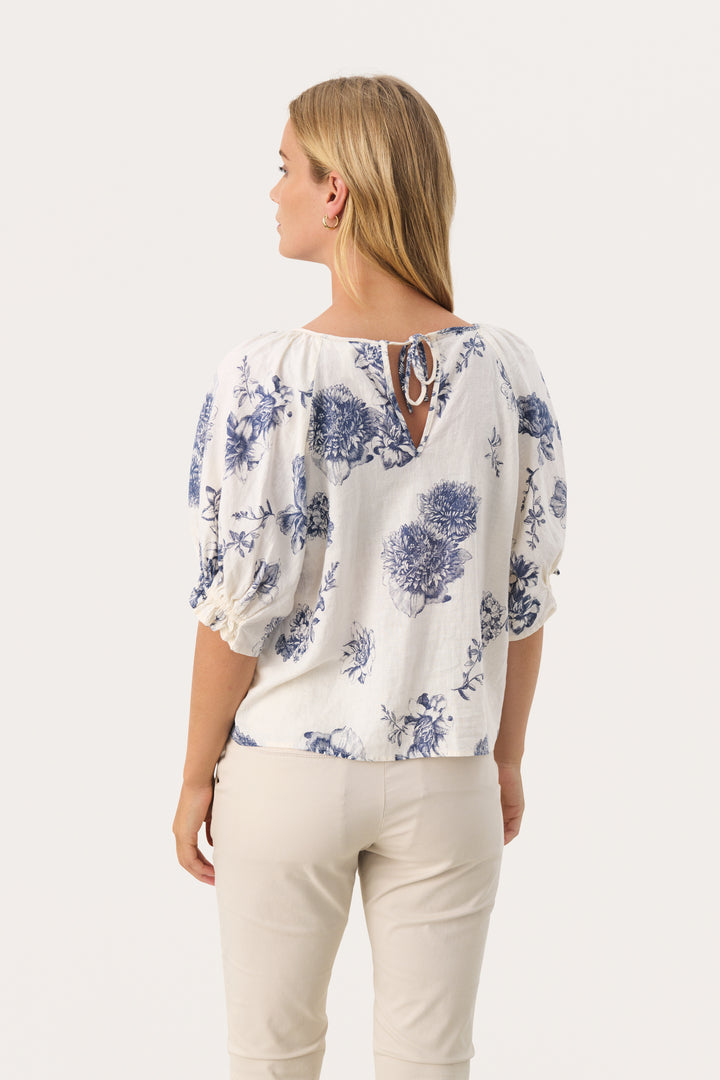 Blouse imprimée à manches bouffantes Rosalyn
