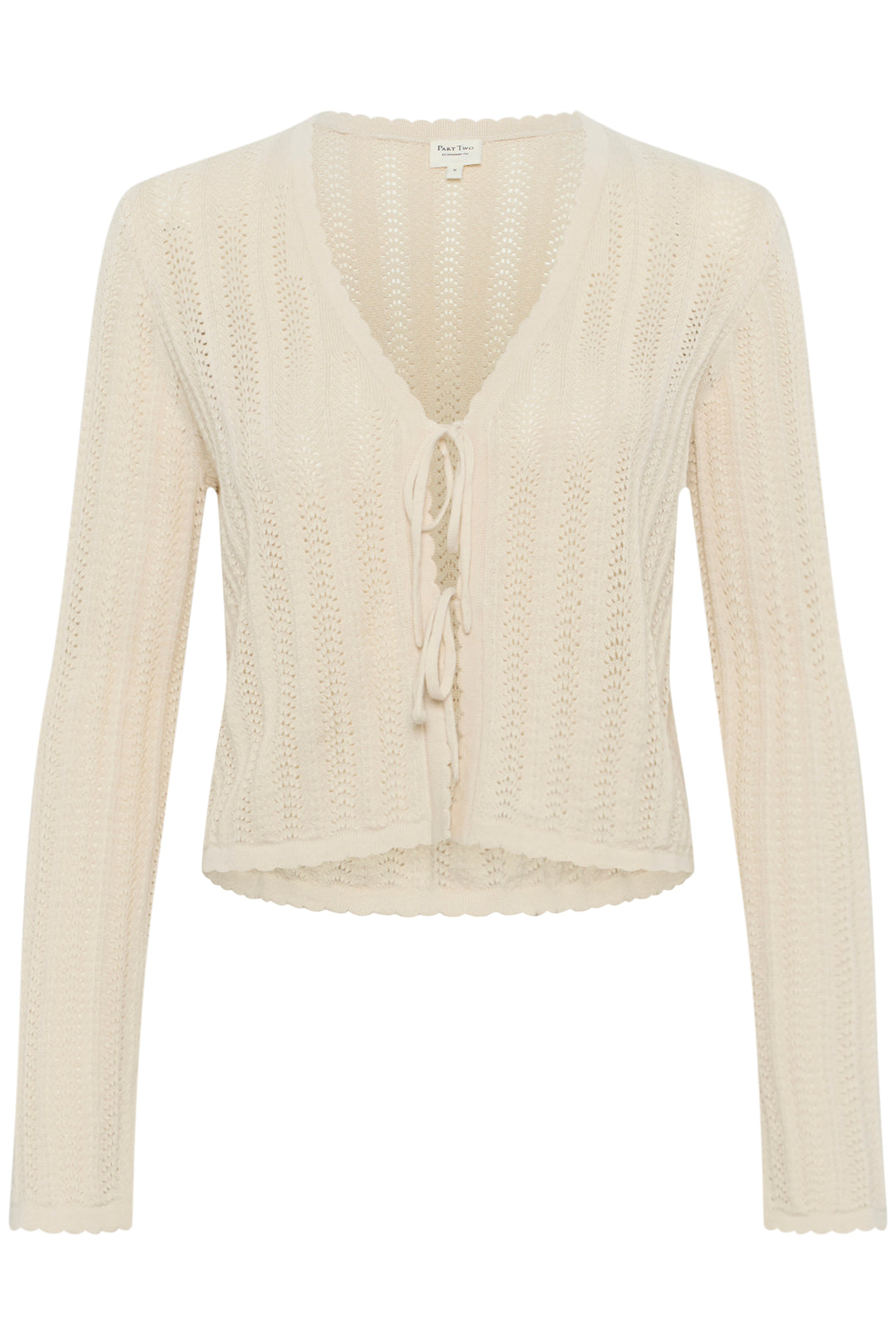 Cardigan court en maille ajourée Rosefine