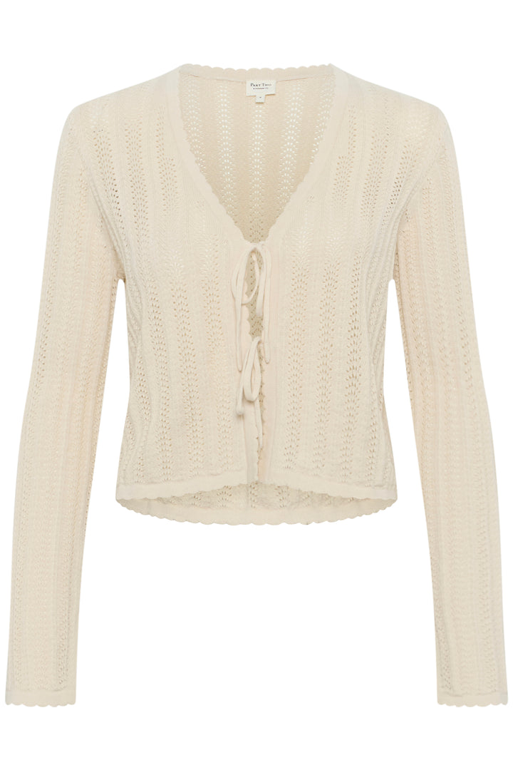 Cardigan court en maille ajourée Rosefine