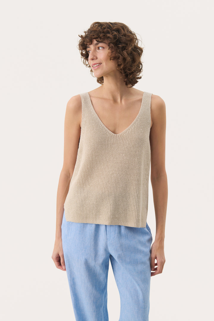Camisole en tricot de lin et coton Rebecca