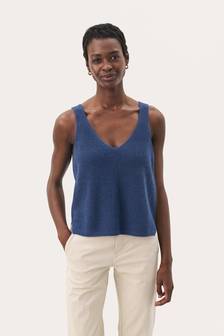 Camisole en tricot de lin et coton Rebecca