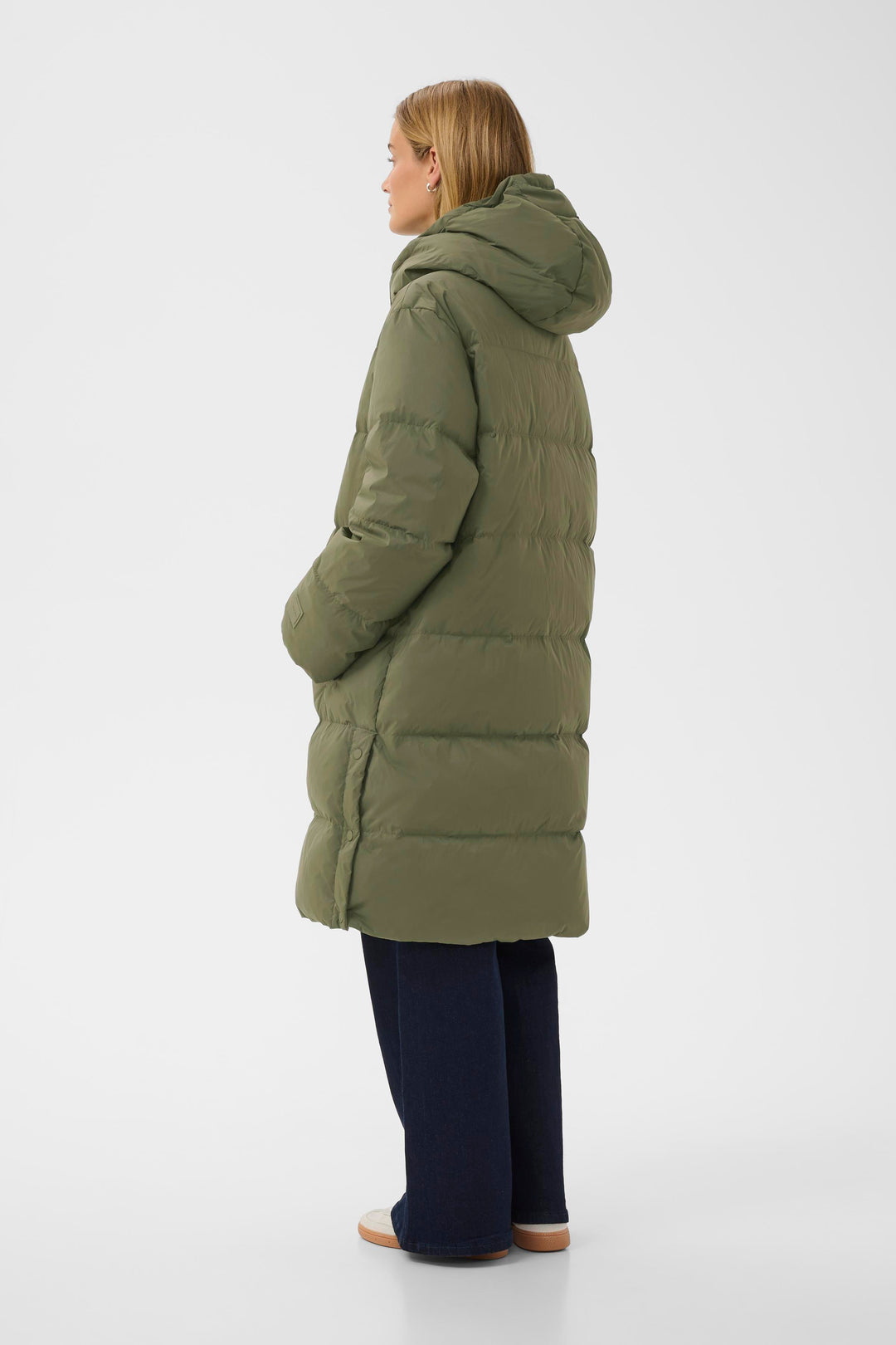 Manteau long en duvet avec capuchon Saba