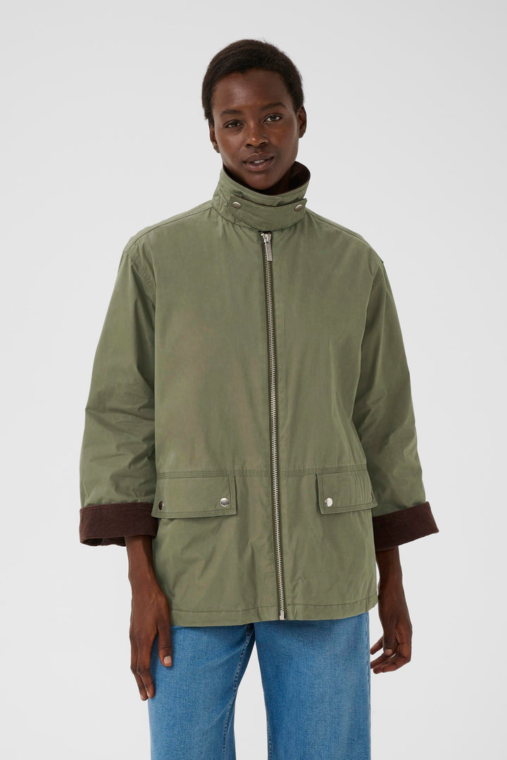 Manteau ''barn coat'' avec détails en corduroy Shanti