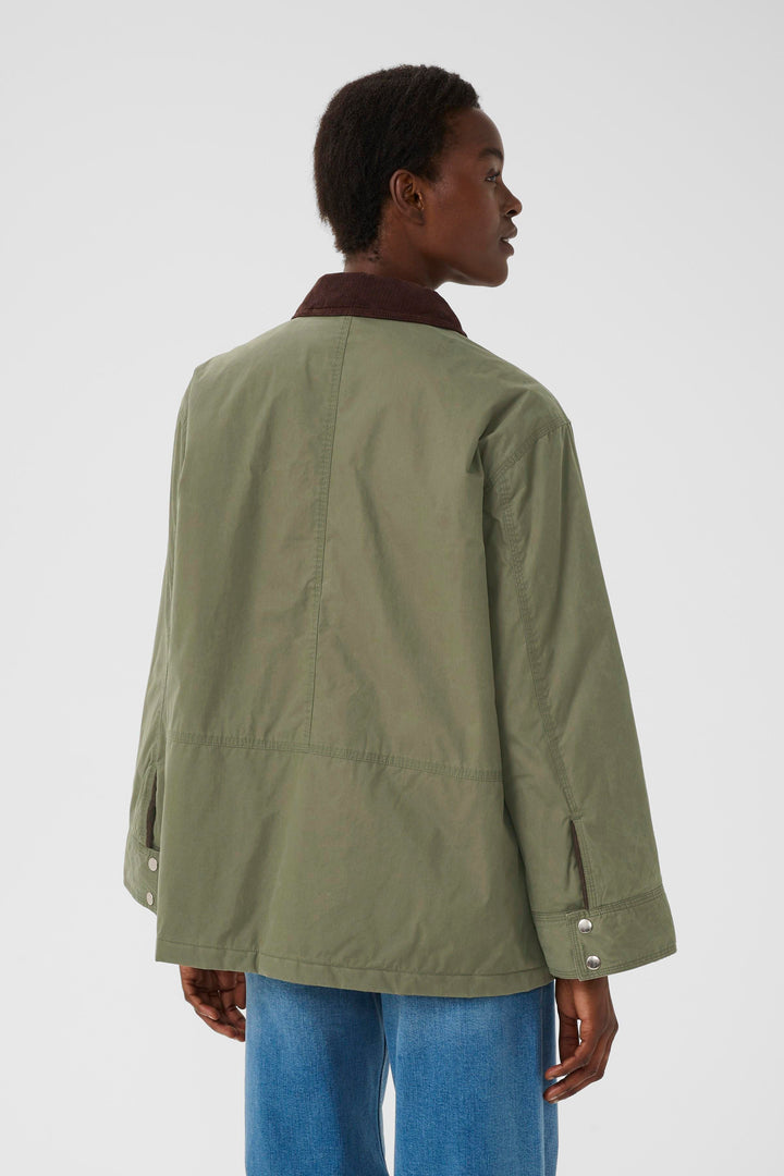 Manteau ''barn coat'' avec détails en corduroy Shanti