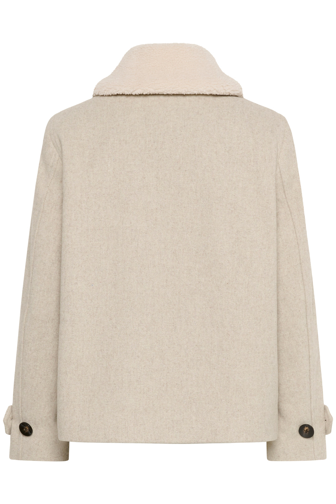 Manteau en laine avec col en sherpa Sylvia