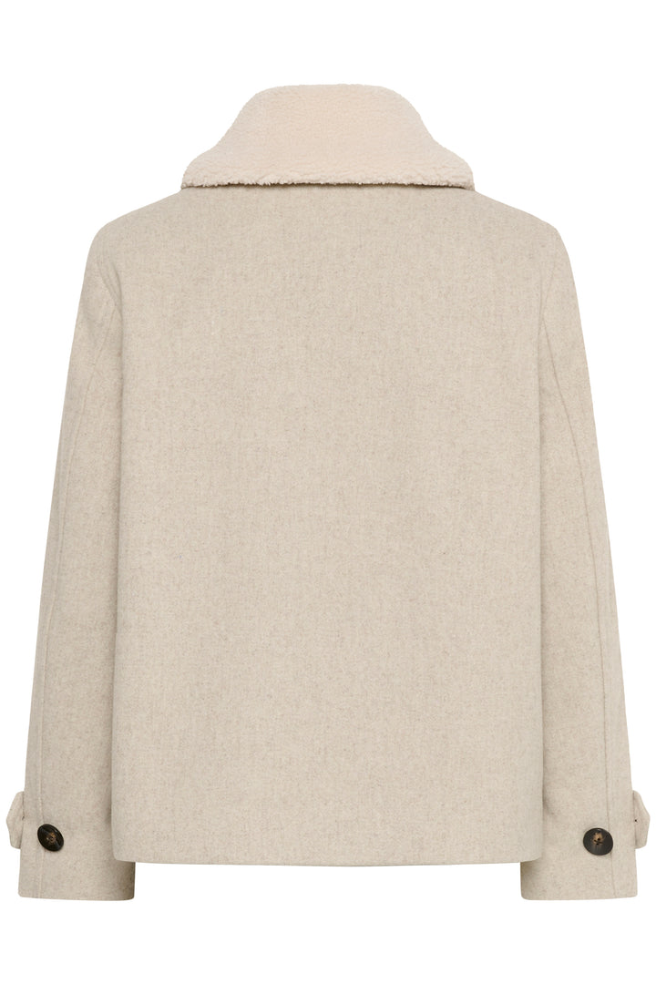 Manteau en laine avec col en sherpa Sylvia
