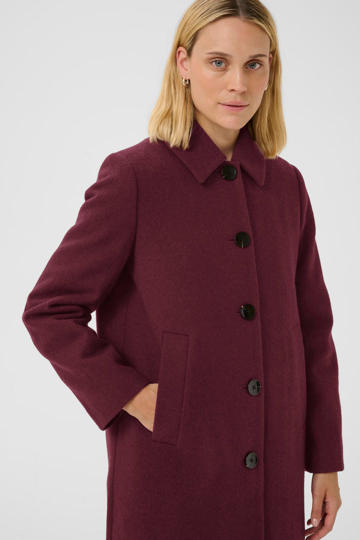 Manteau mi-long avec col classique Kamillas
