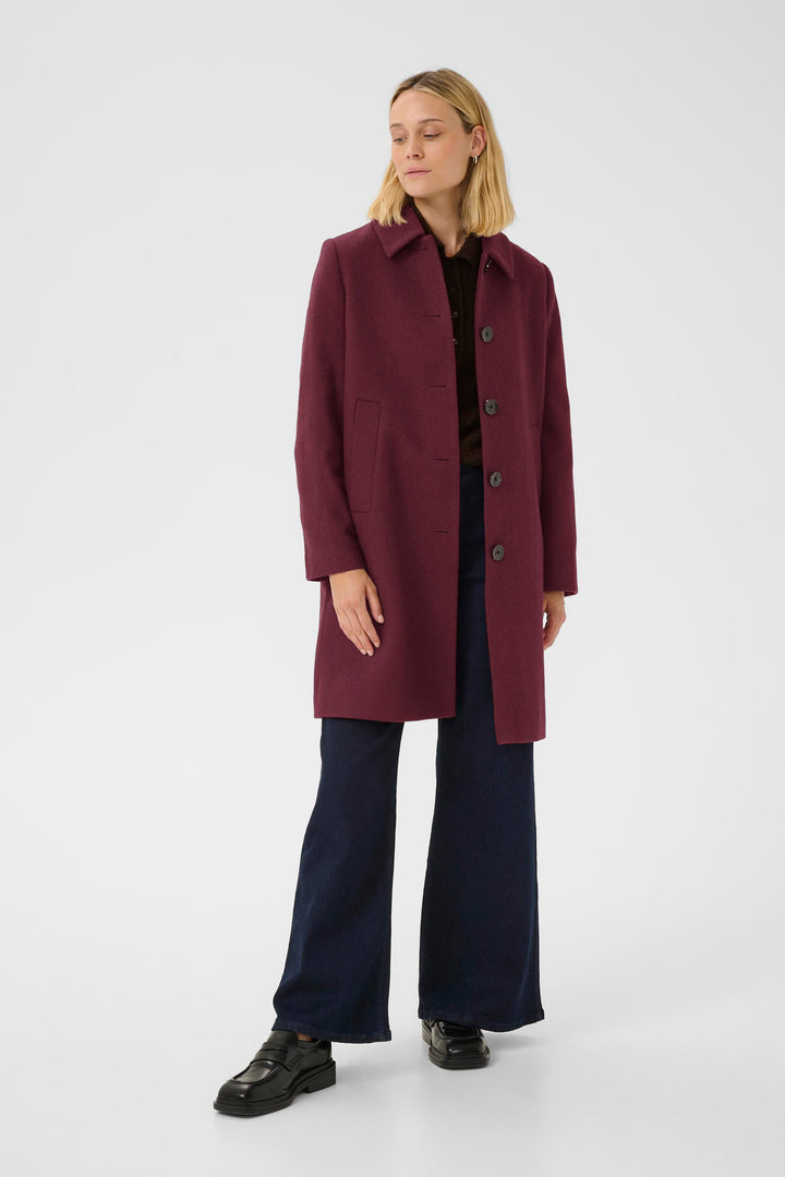 Manteau mi-long avec col classique Kamillas