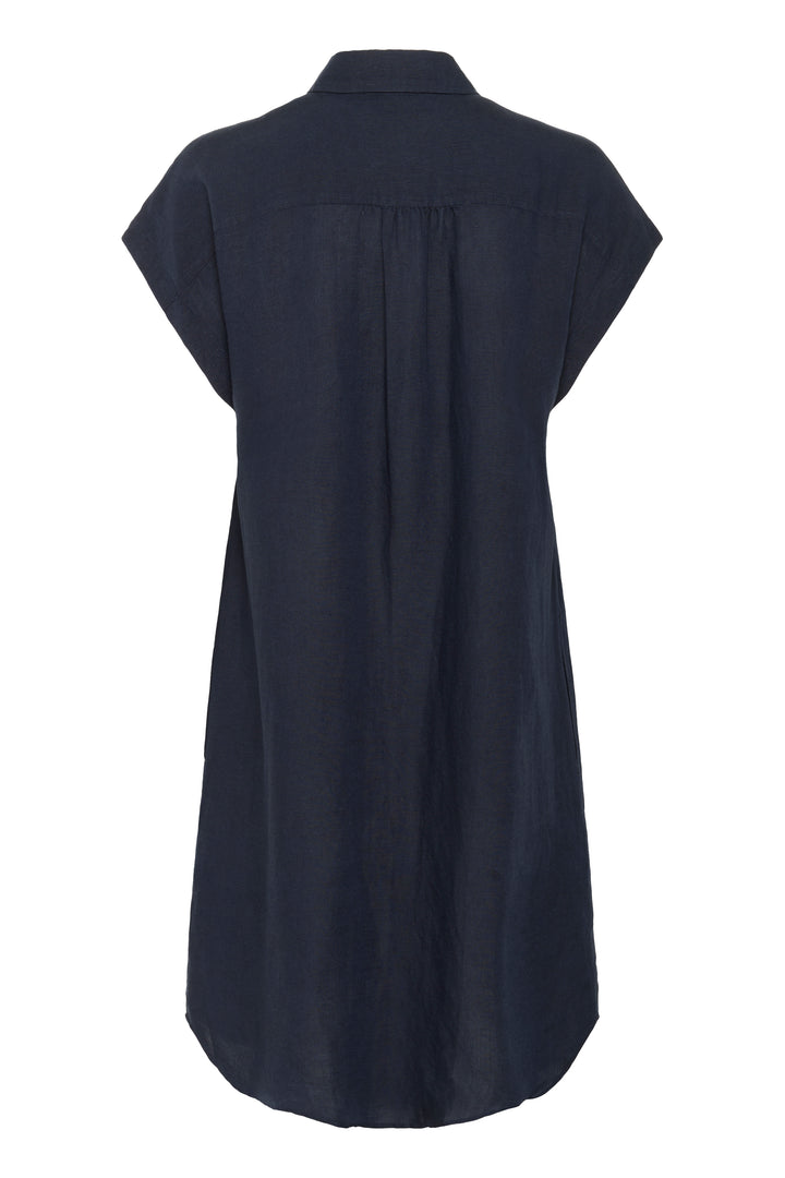 Robe chemise midi à mancherons Ellena