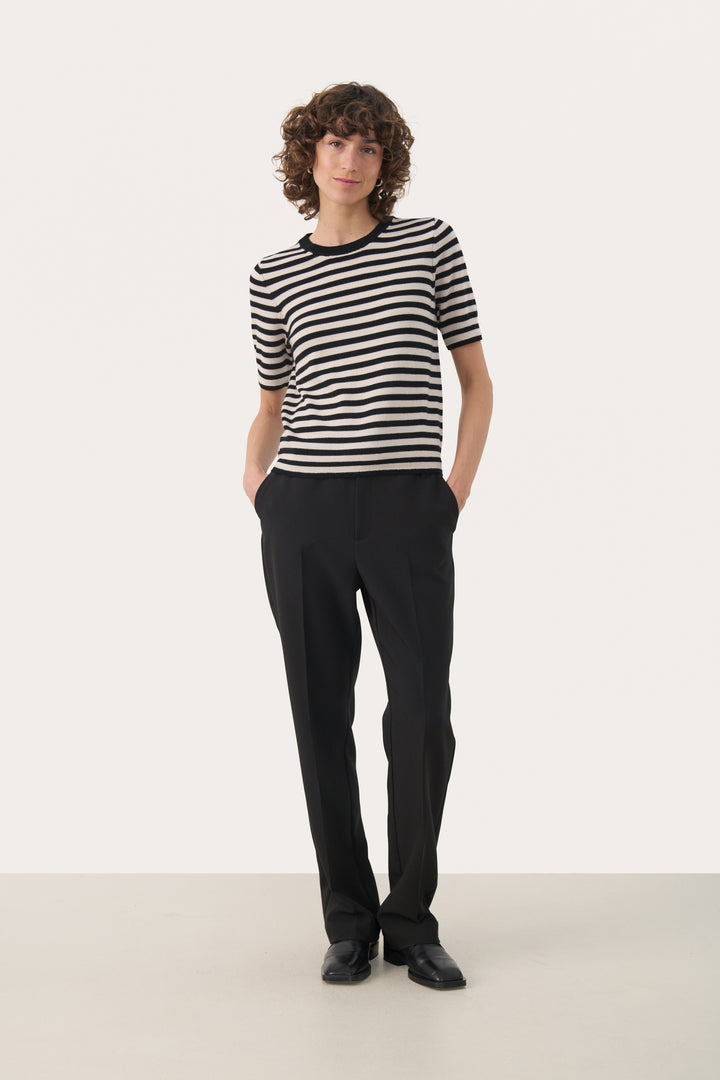 Pull en laine rayé à manches 3/4 Natanya