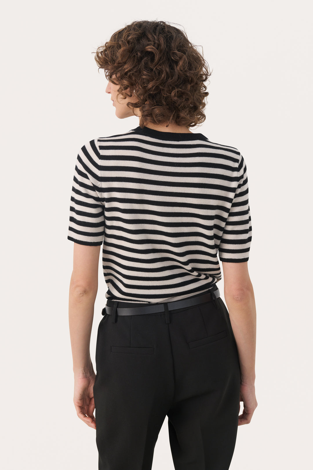 Pull en laine rayé à manches 3/4 Natanya