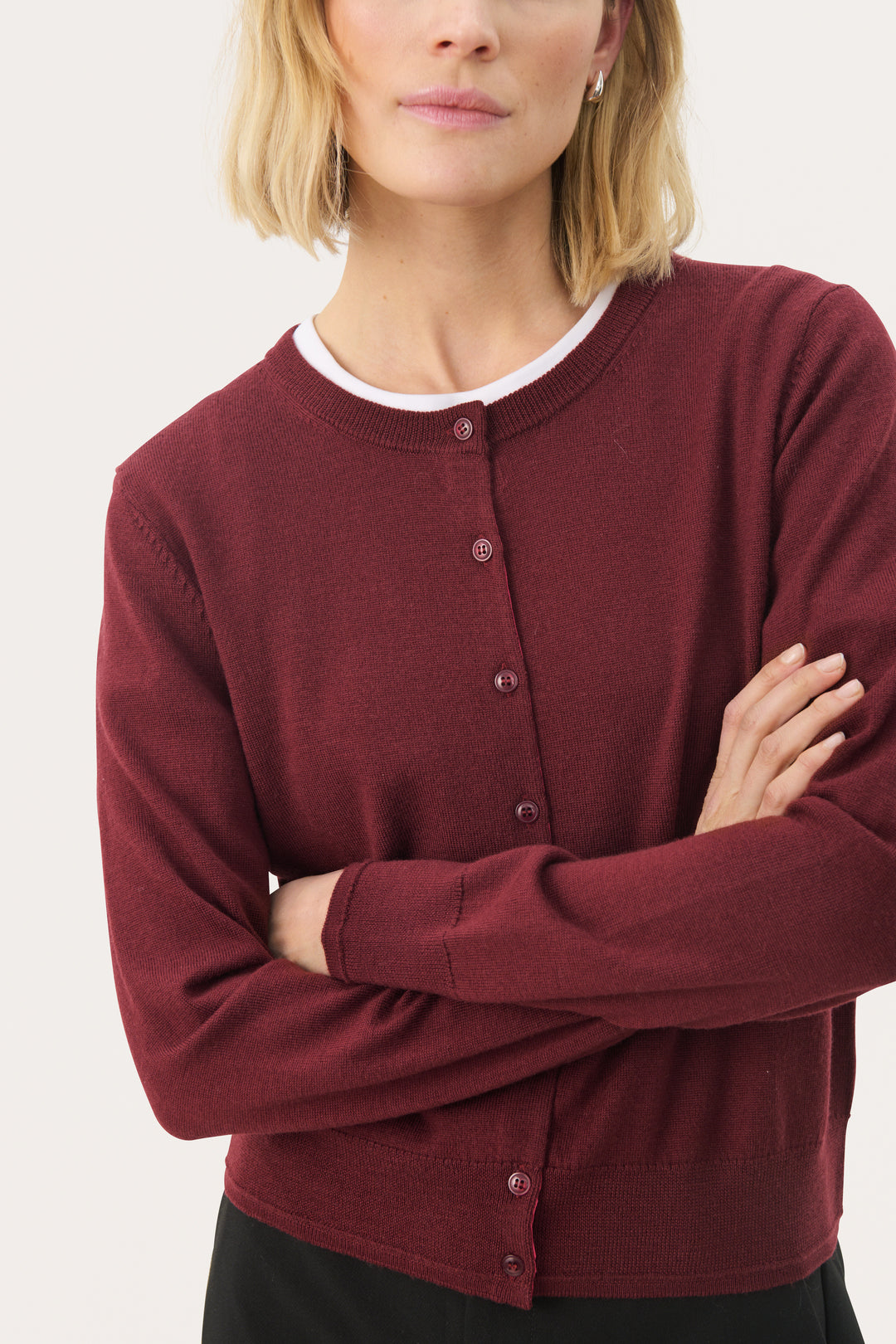 Cardigan boutonné en laine Noelani