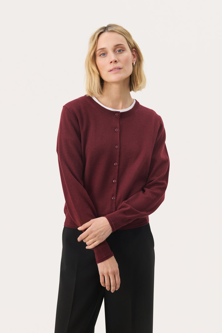 Cardigan boutonné en laine Noelani