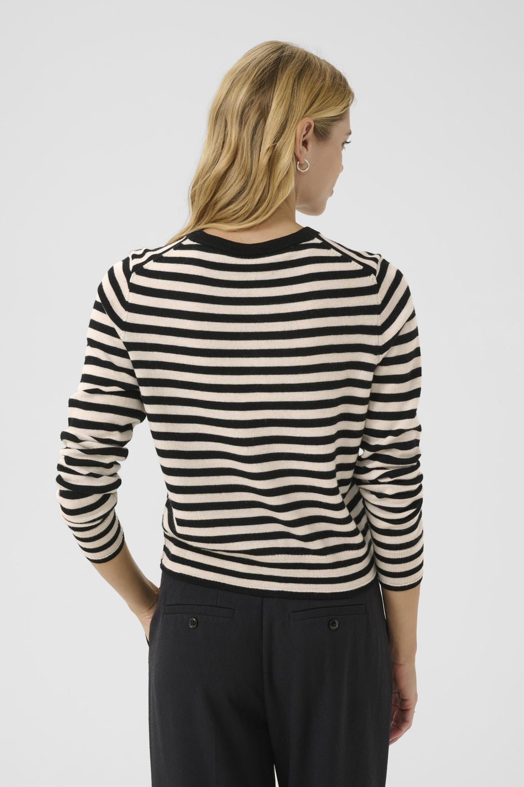 Cardigan en laine rayé avec boutons Noelani