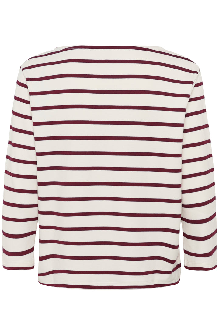 T-shirt rayé en coton à manches 7/8 Nela
