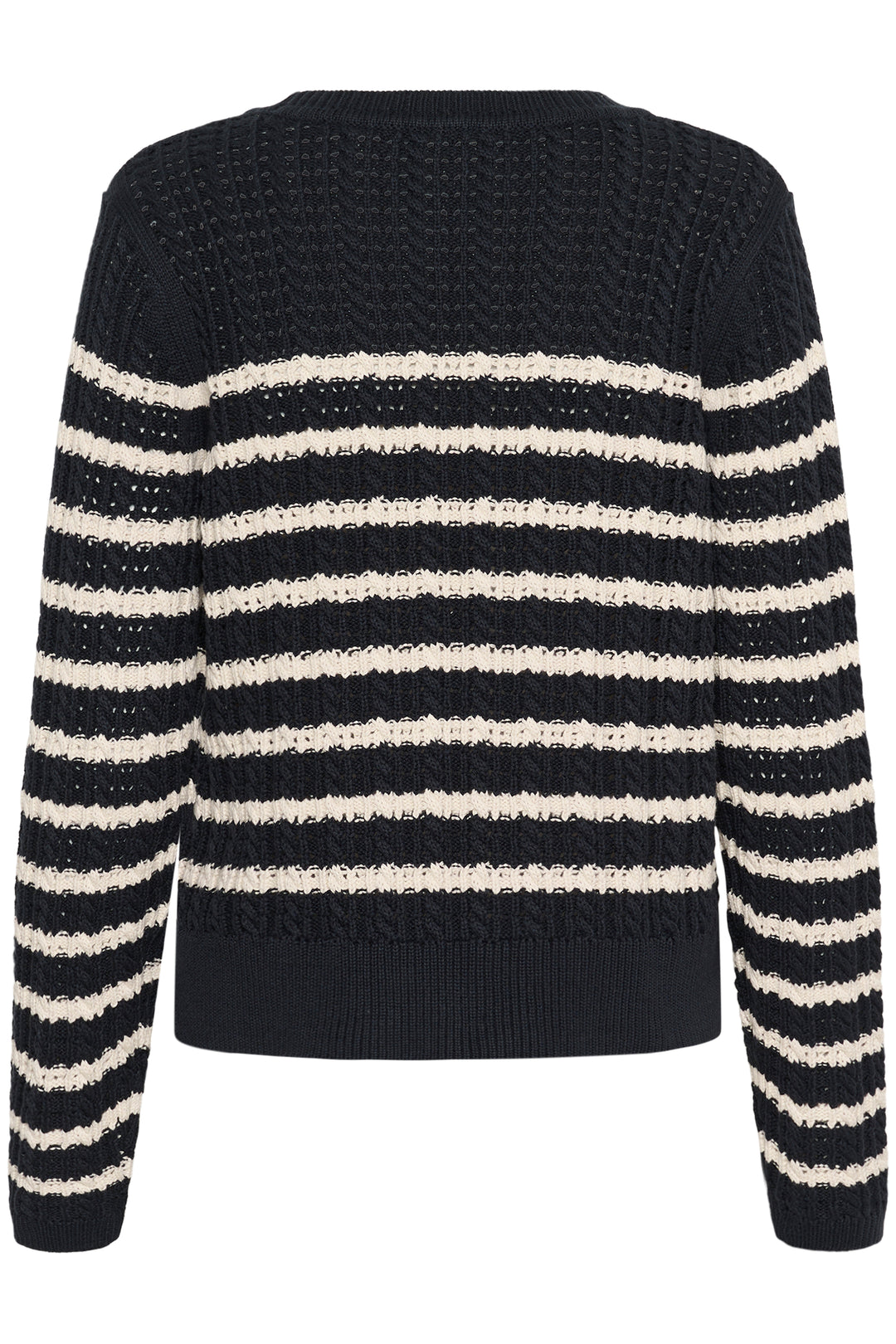 Pull rayé texturé avec col rond Selenia