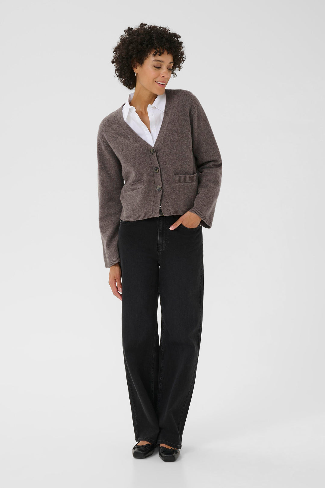 Cardigan boutonné en laine Sveva