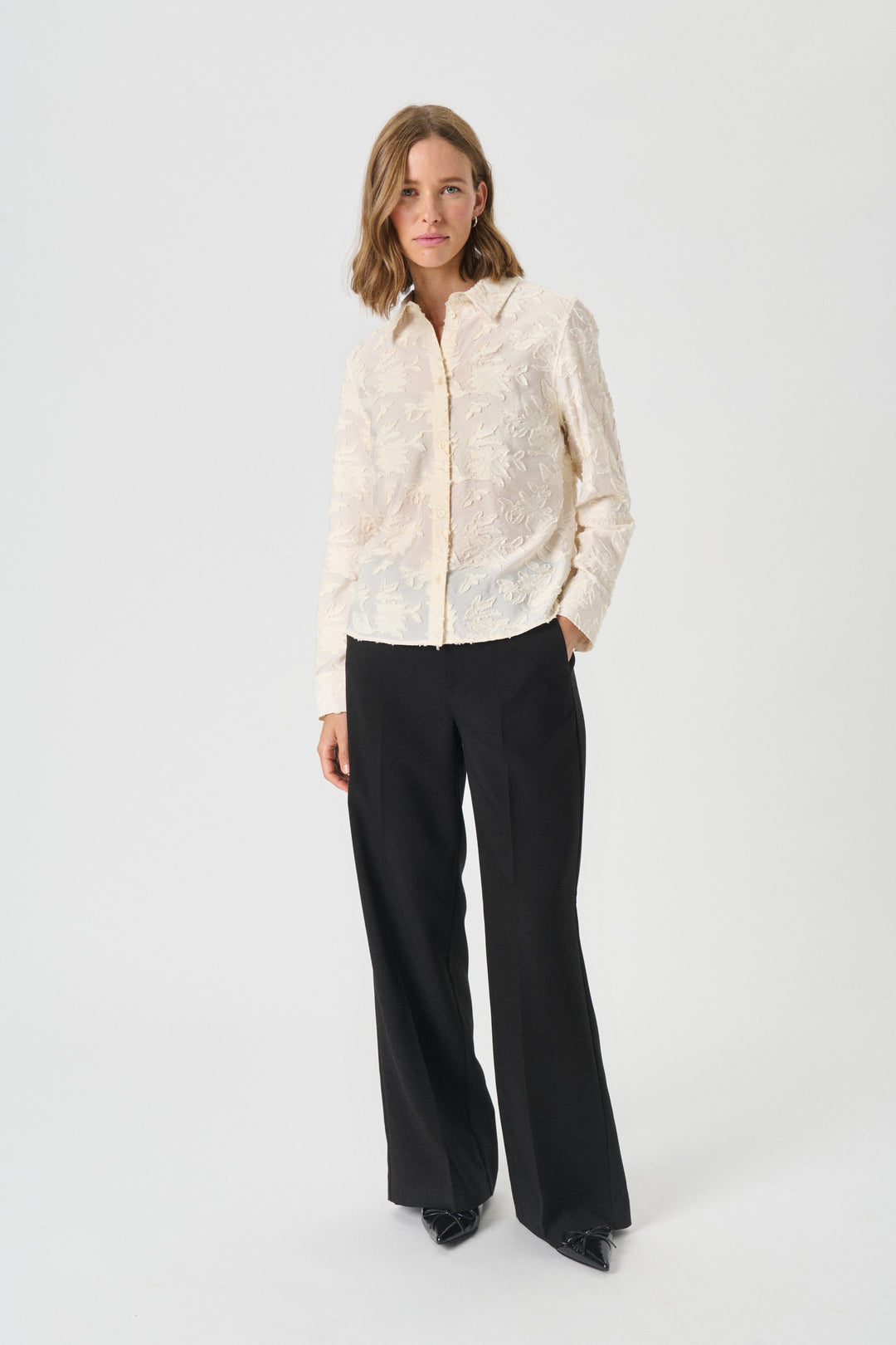 Blouse texturée avec motif floral Vilya