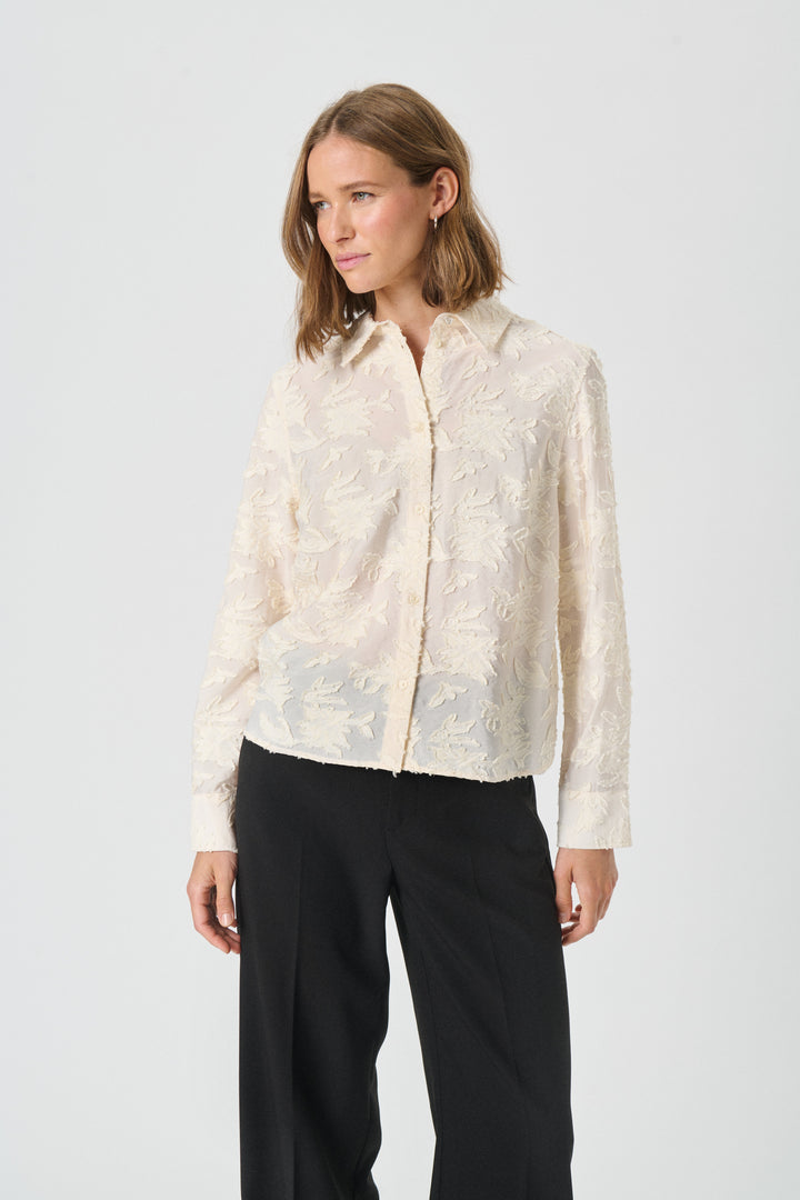 Blouse texturée avec motif floral Vilya