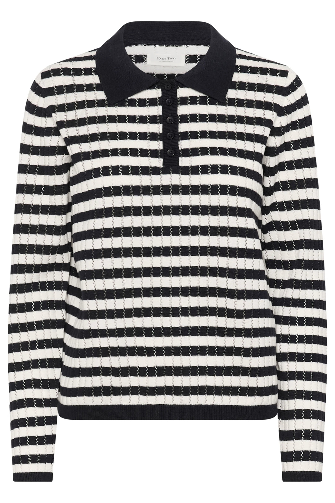 Polo en tricot texturé à rayures Zaria
