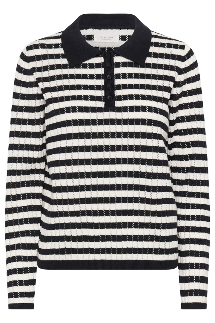 Polo en tricot texturé à rayures Zaria