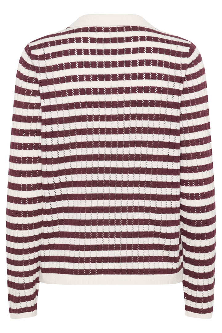 Polo en tricot texturé à rayures Zaria