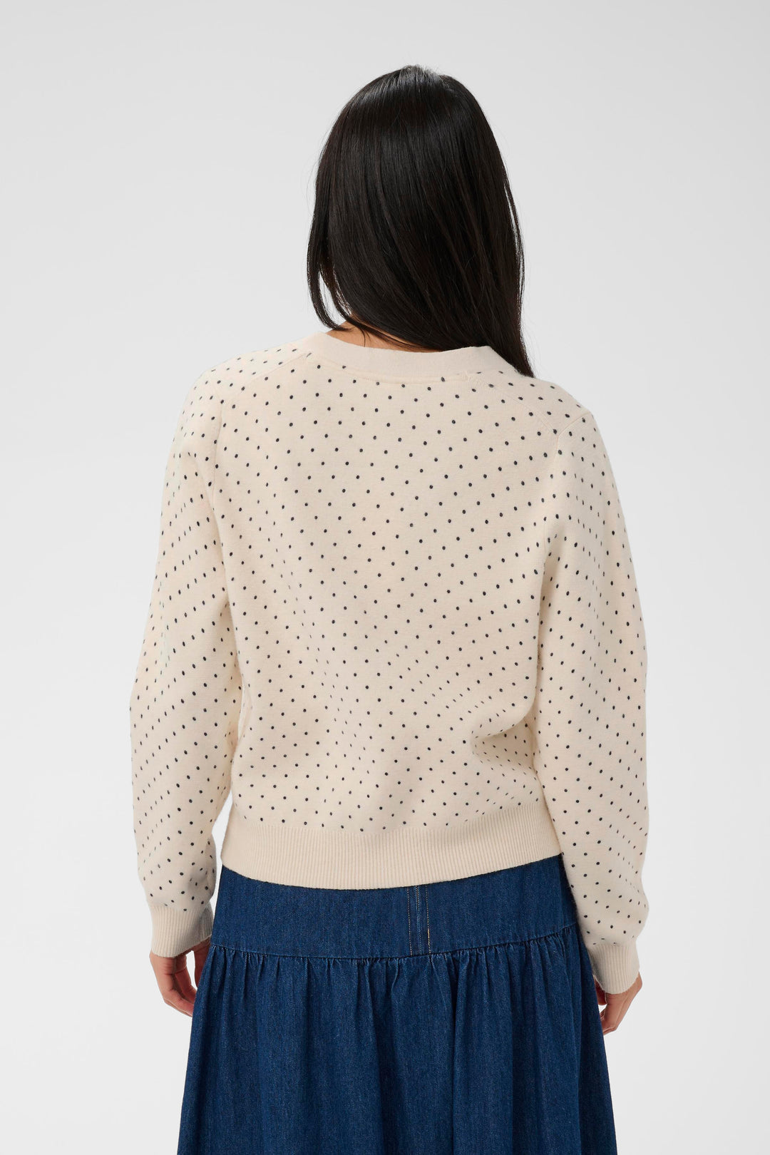 Cardigan classique à col V Anessa Dot