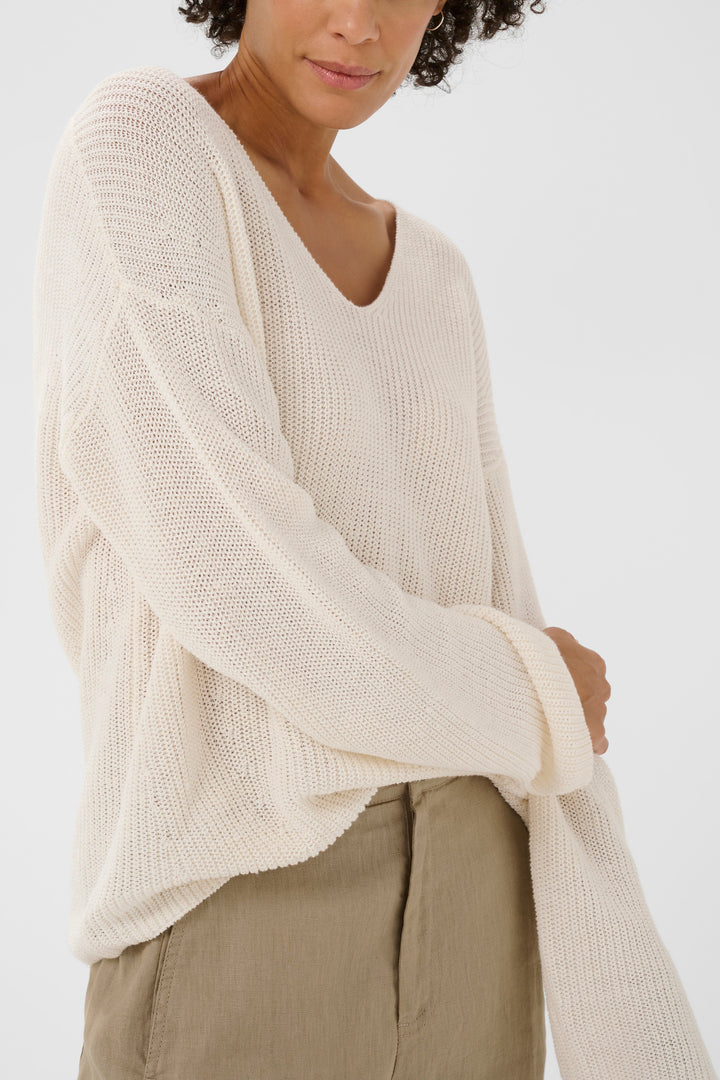 Pull en tricot à col V Etronas